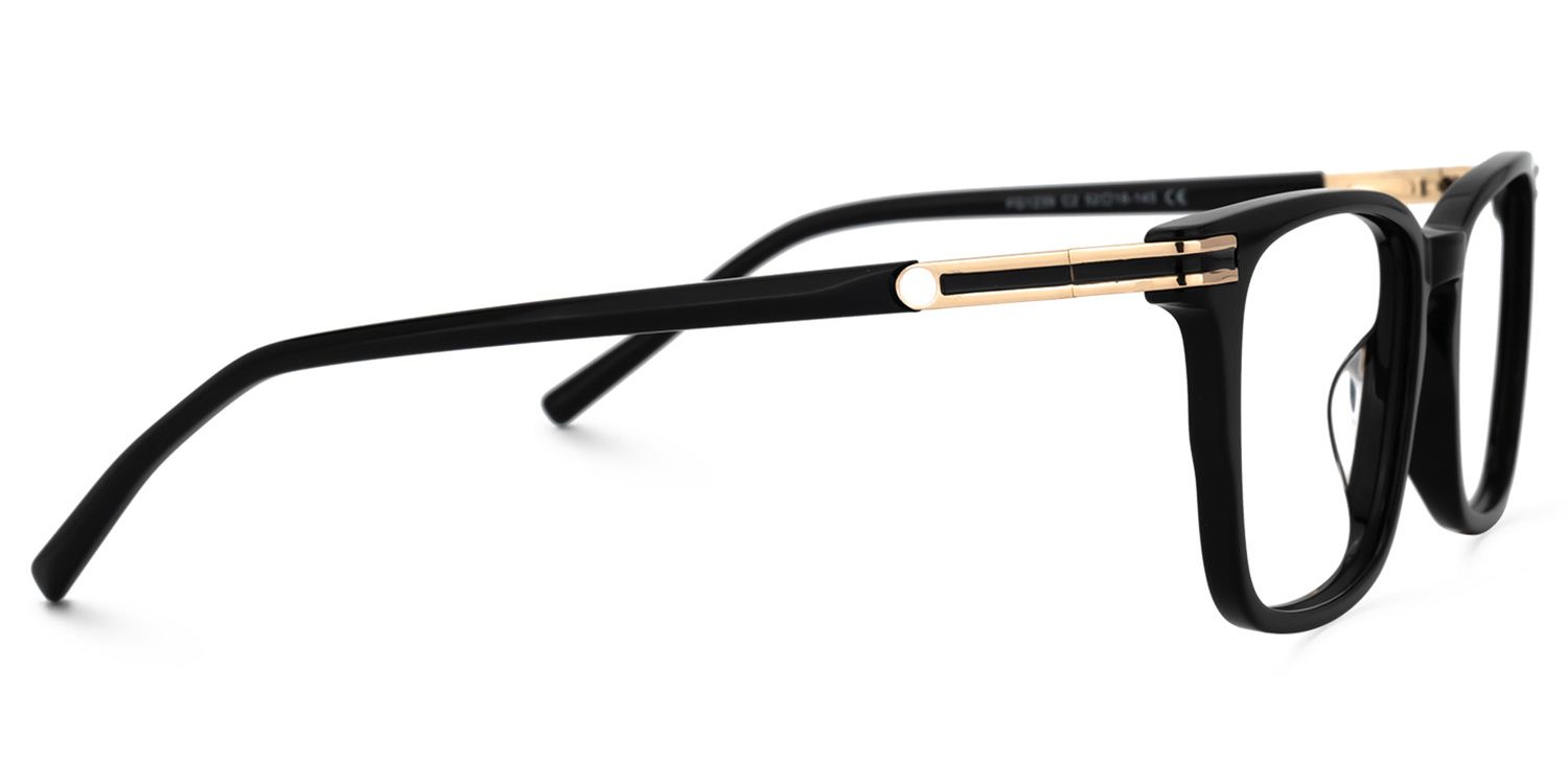 Kornelia Square Black Glasses | Zeelool Glasses2