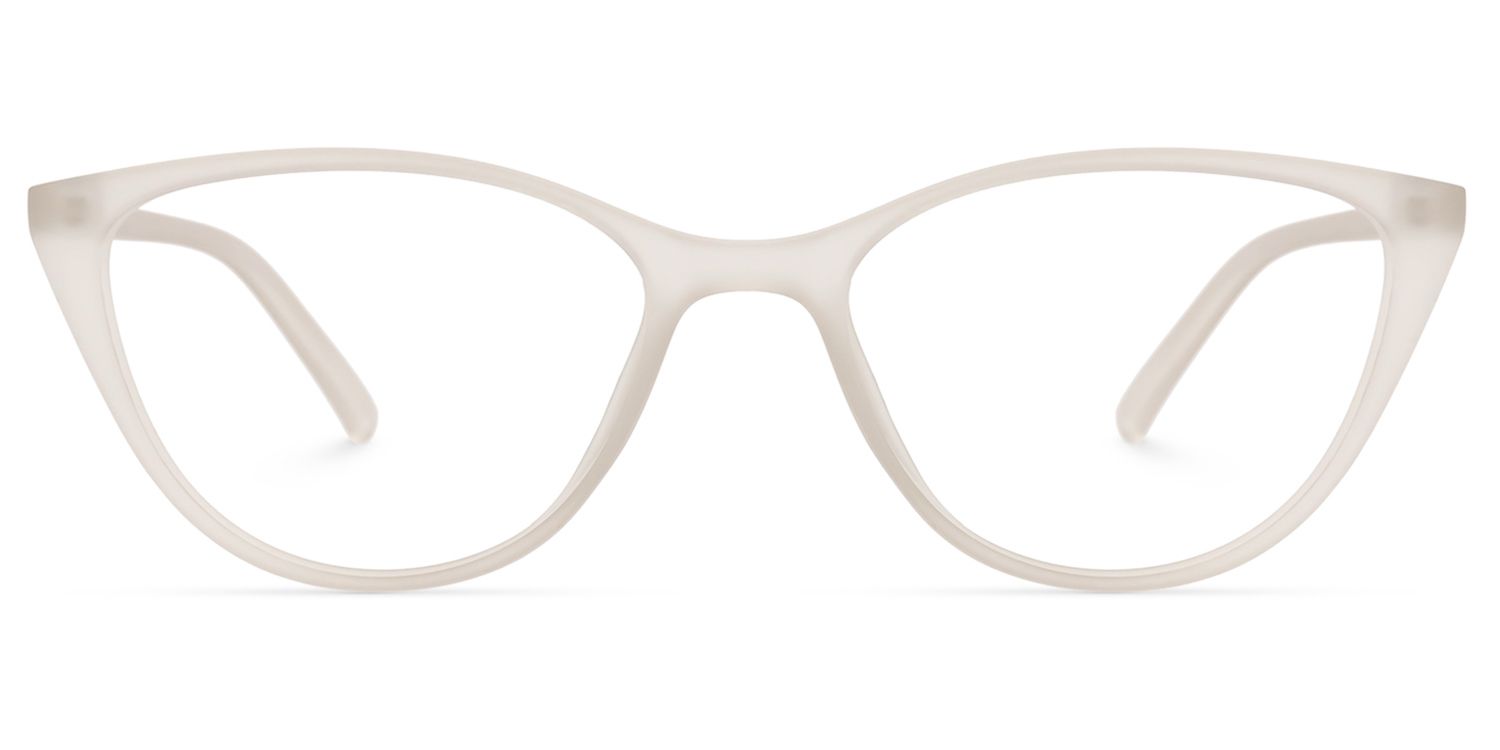 Lucy Cateye White Glasses  | Zeelool Glasses0