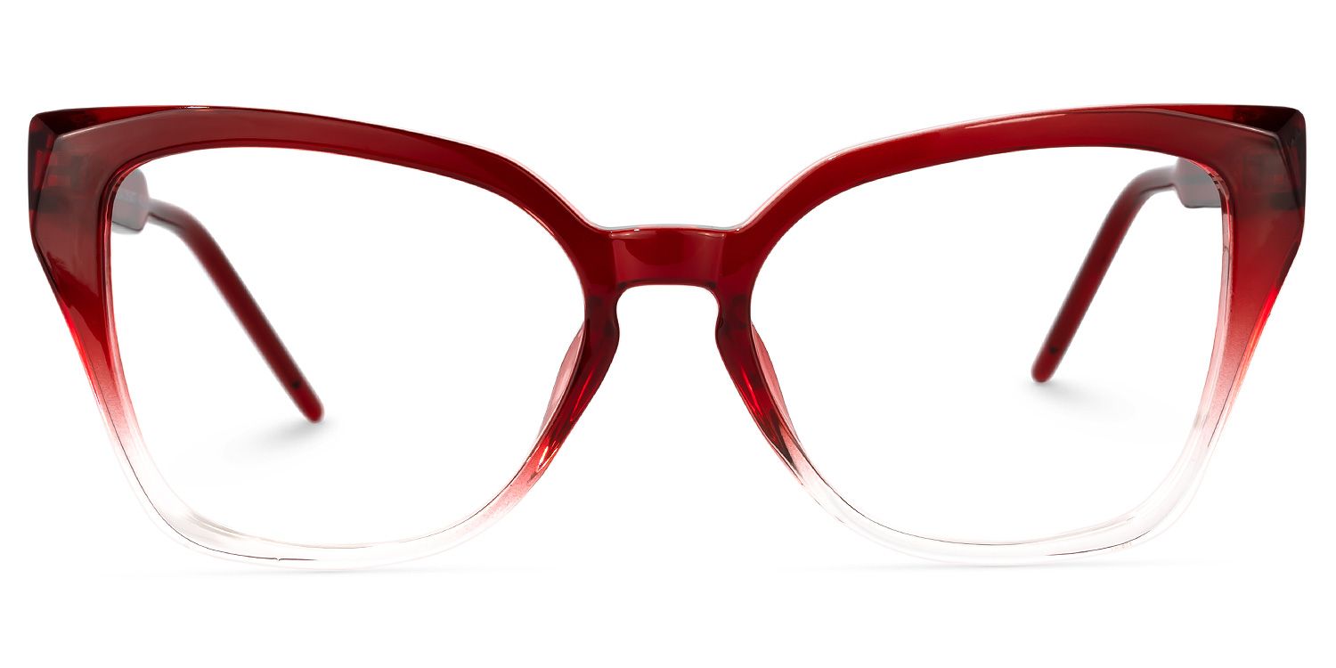 Yushica Square Red Glasses | Zeelool Glasses