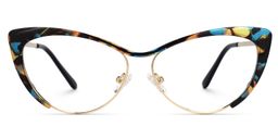 Ellen Cateye Blue-Tortoise Glasses0