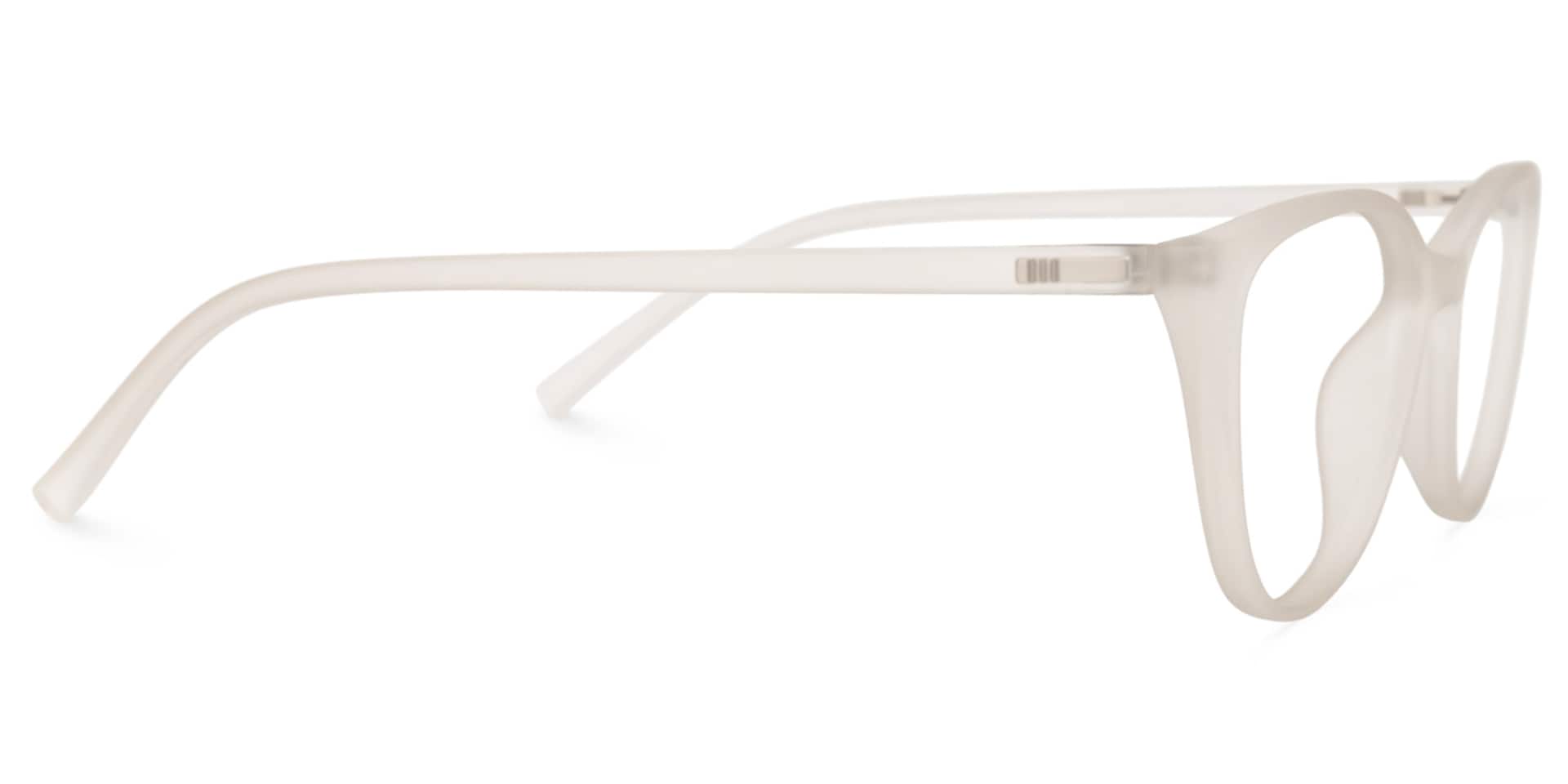 Lucy Cateye White Glasses  | Zeelool Glasses2