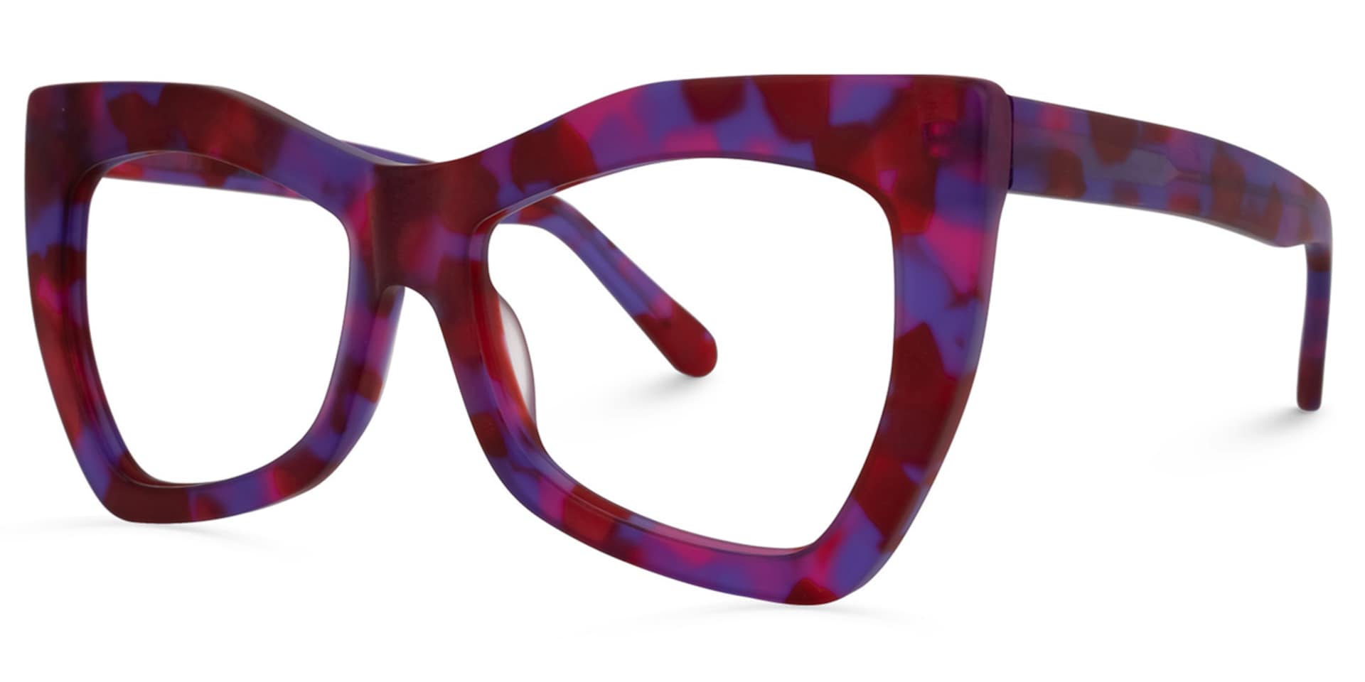 Bernita Geometric Red-Purple Glasses | Zeelool Glasses1