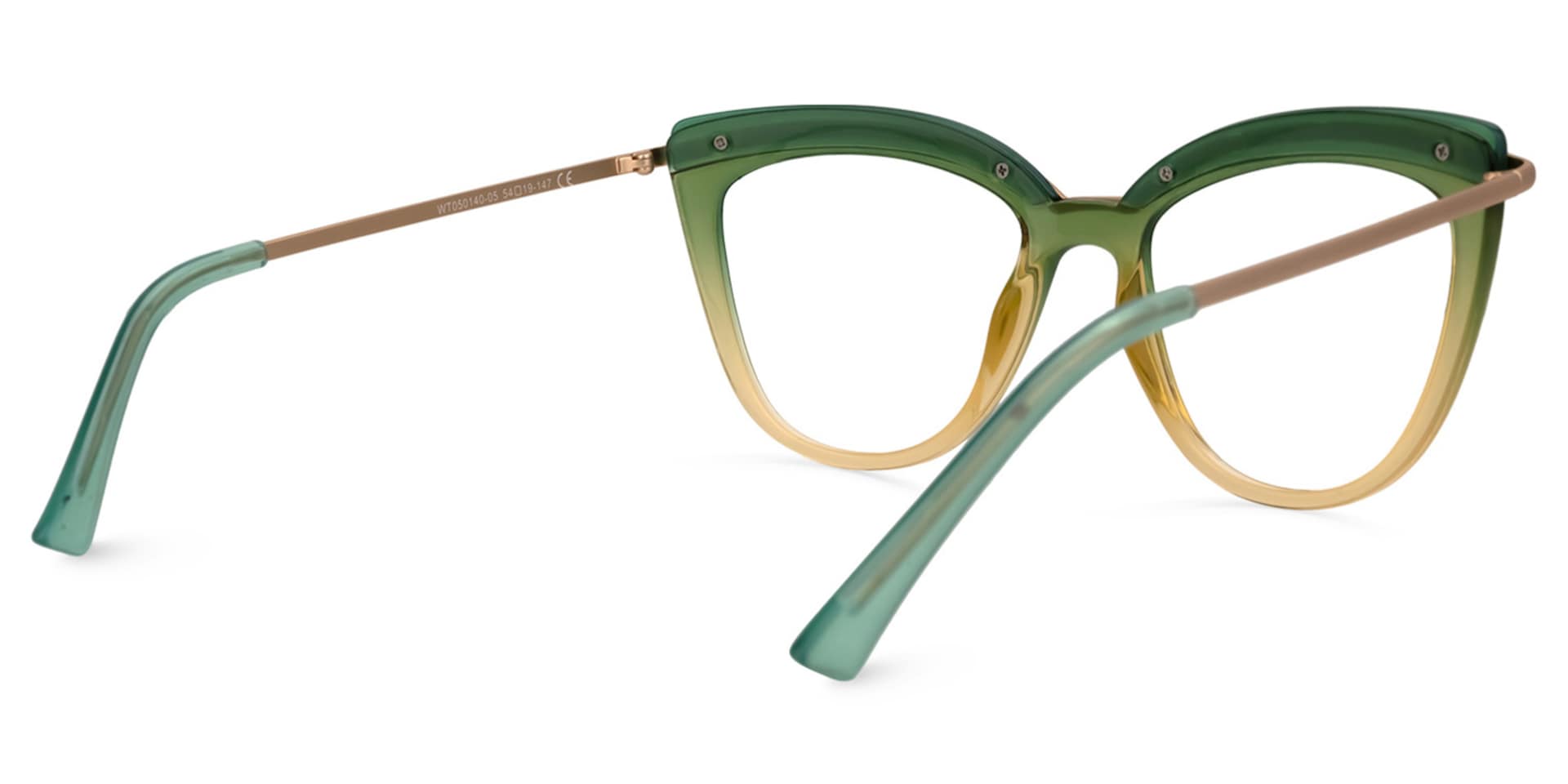 Wasiq Cateye Green Glasses | Zeelool Glasses3