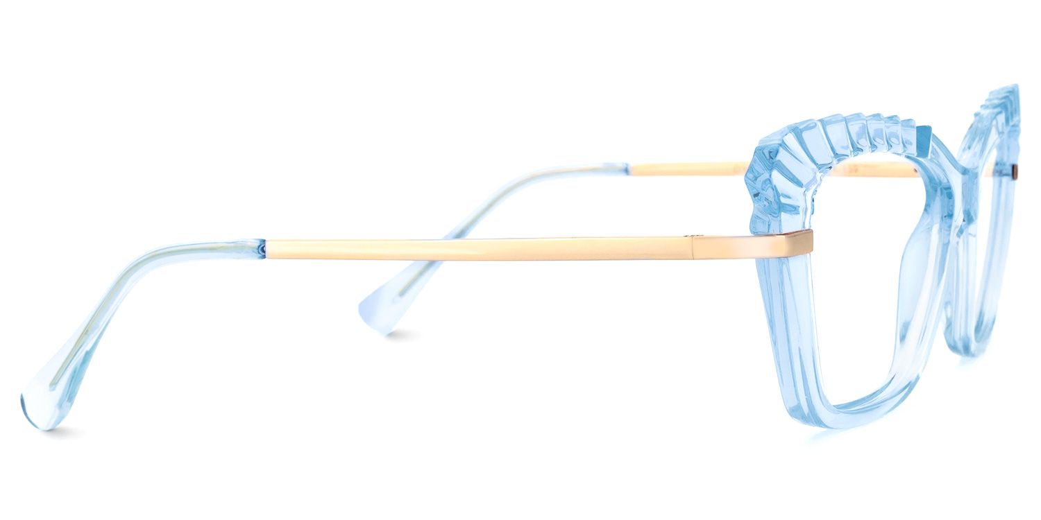 Sophie Cateye Light-Blue Glasses | Zeelool Glasses2