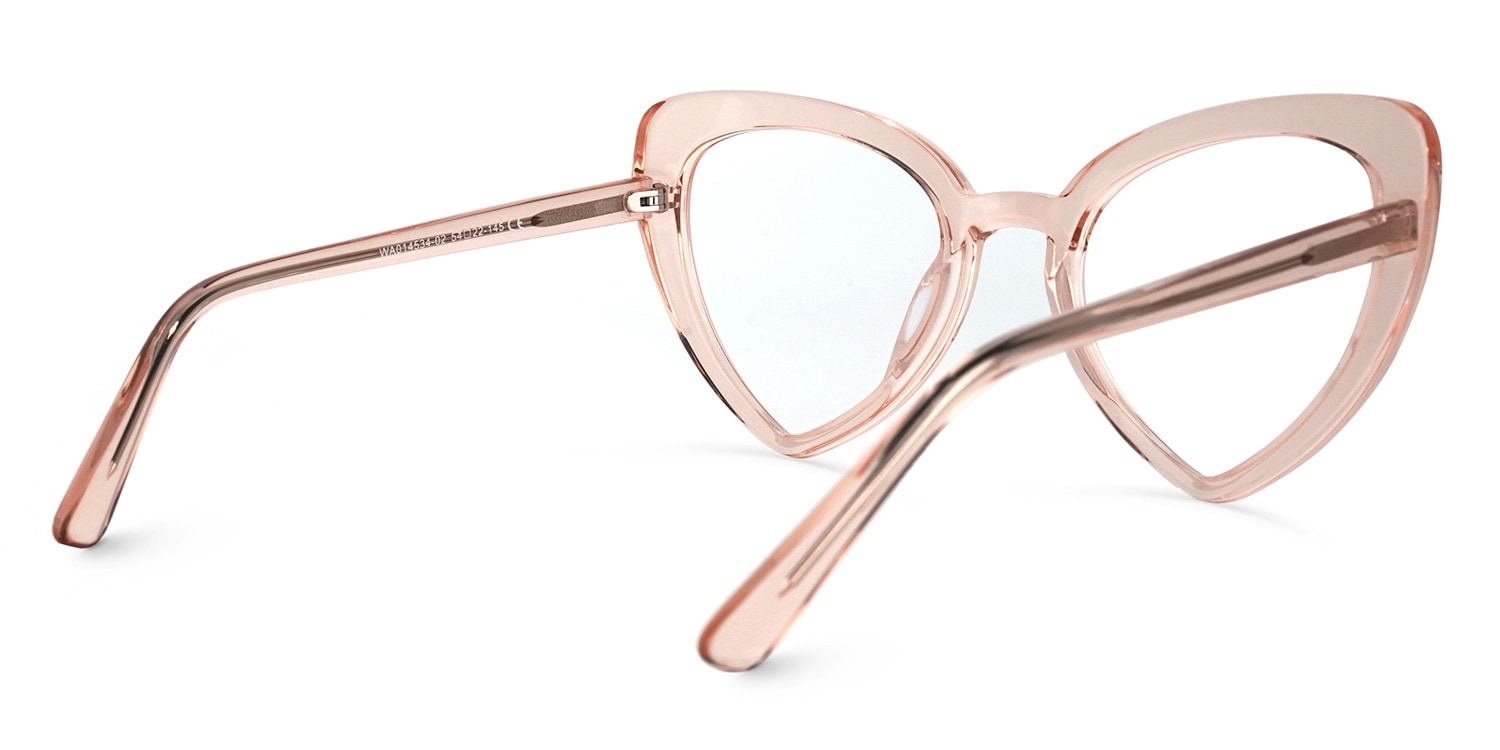 Shanne Geometric Champagne Glasses | Zeelool Glasses