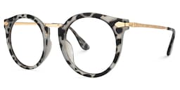 Quentina Round Gray Glasses1