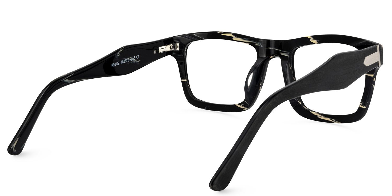 Rectangle Black Glasses | ZEELOOL Canada4