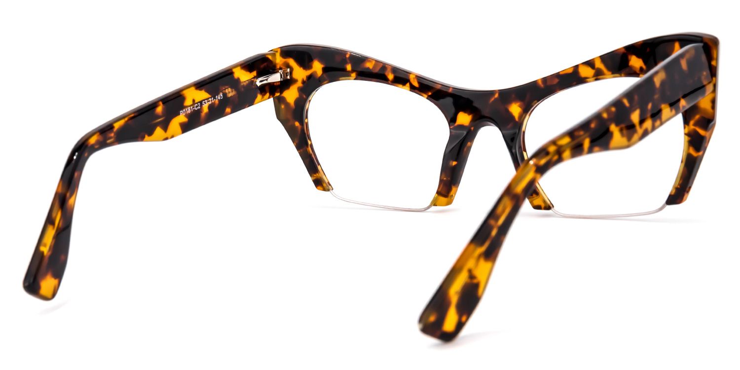 Kyle Cat Eye Yellow Tortoise Glasses | Zeelool Glasses4