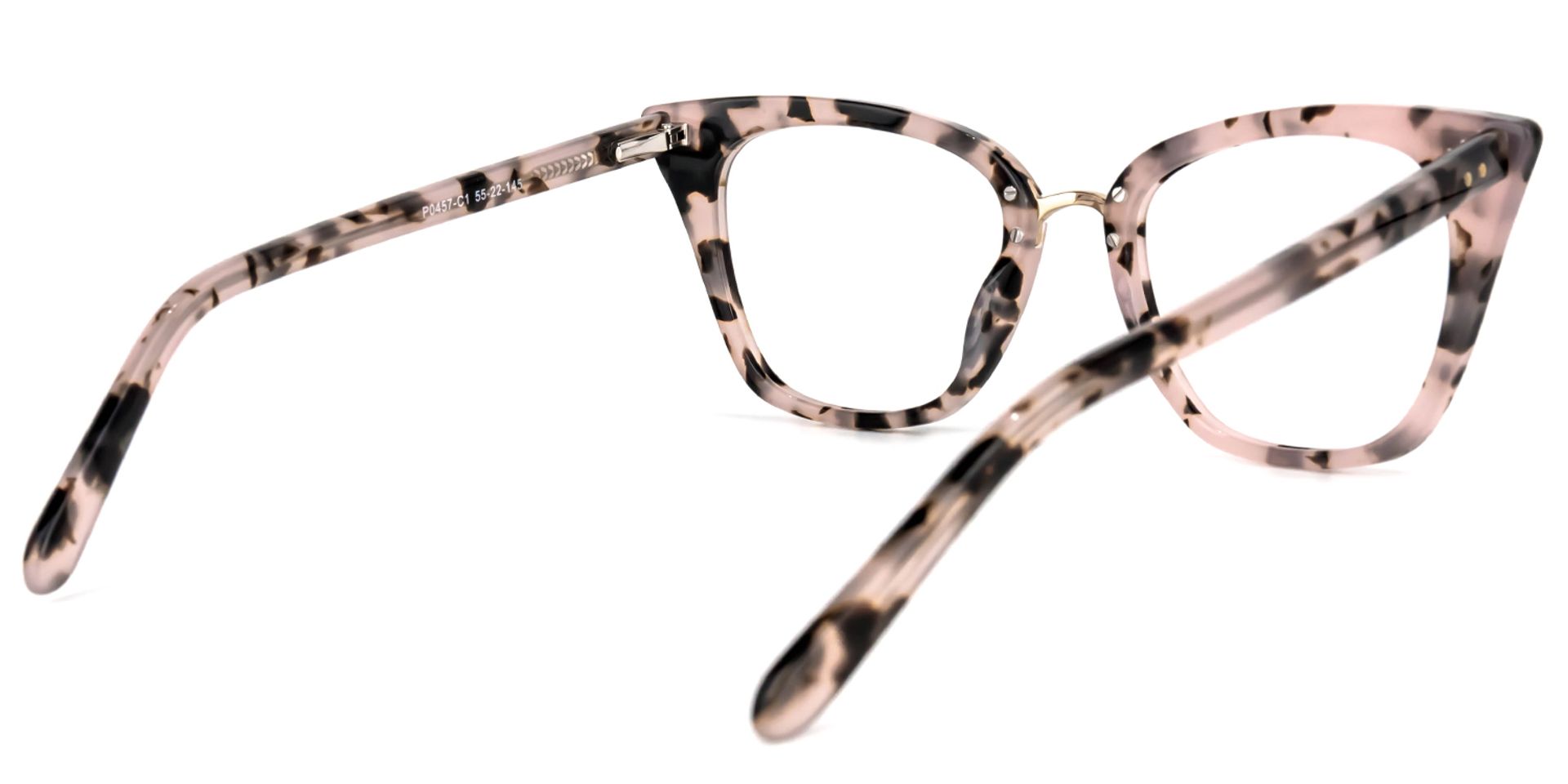 Martha Cat Eye Pink Floral Glasses | Zeelool Glasses4