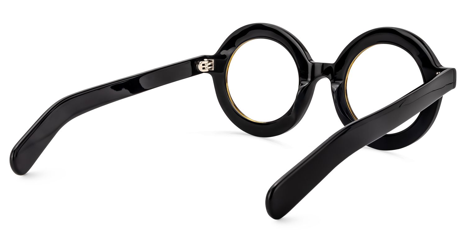 Calhoun Round Black Glasses | Zeelool Glasses3
