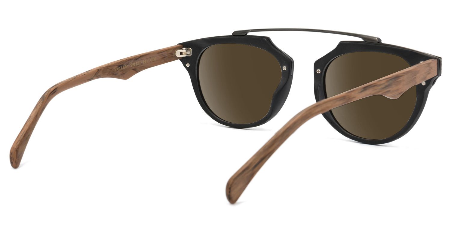 Edward Geometric Black Prescription Sunglasses | ZEELOOL