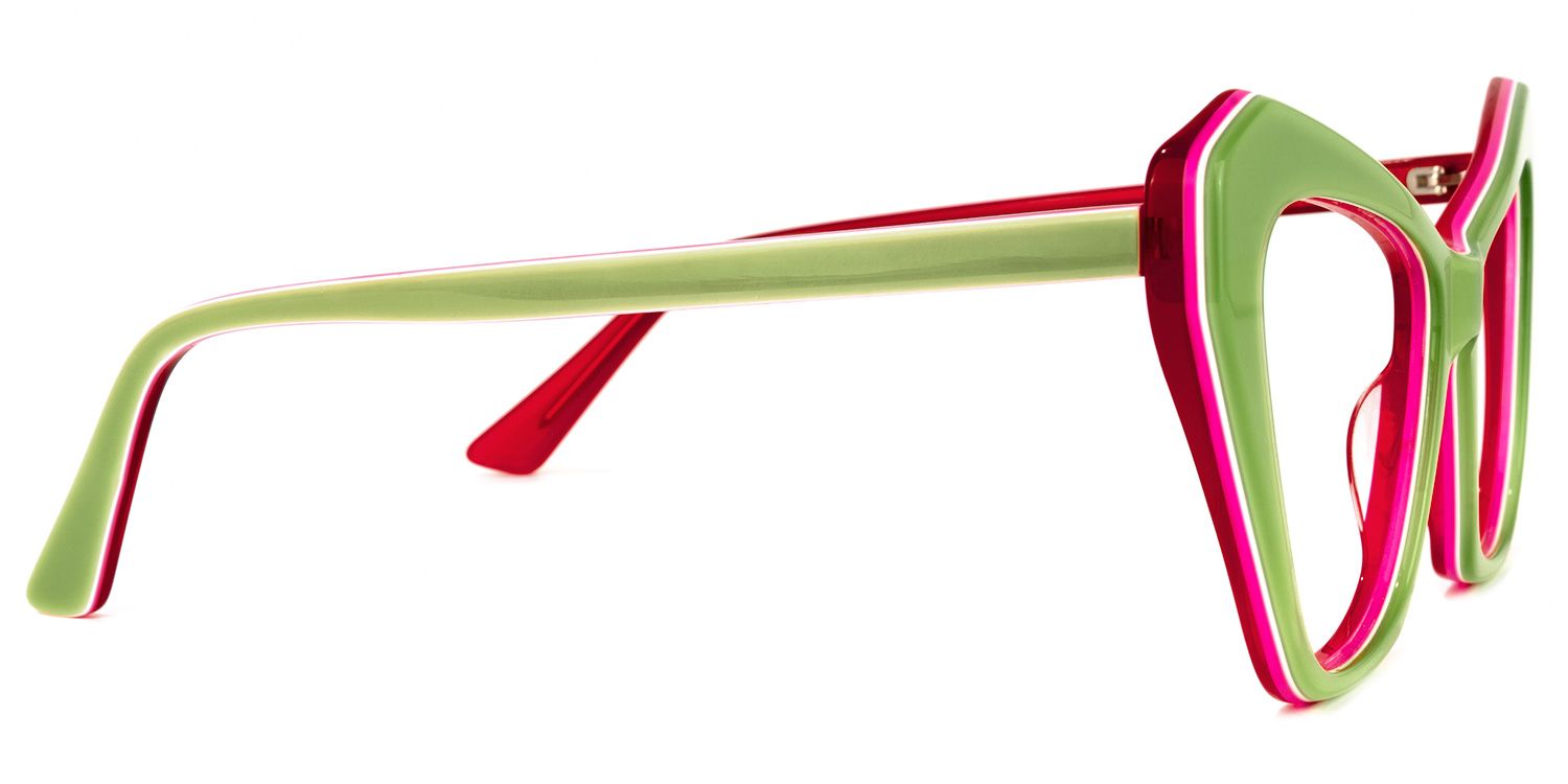 Benita Cateye Green Glasses | Zeelool Glasses2