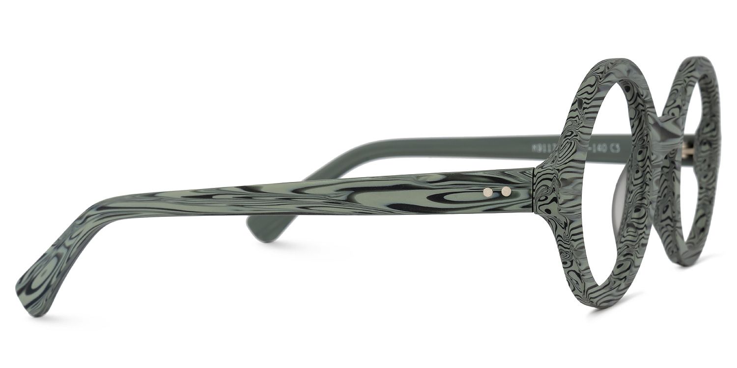 Bares Round Gray Glasses | Zeelool Glasses2