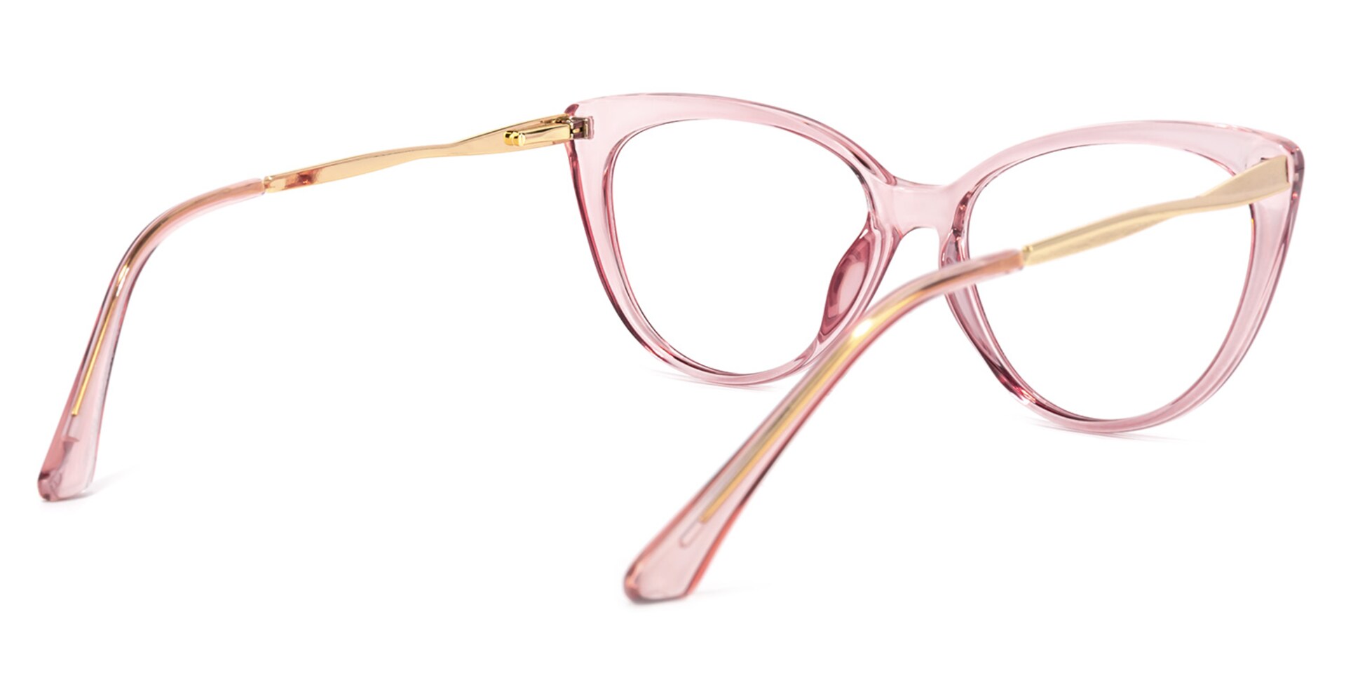 Marcus Cateye Pink Glasses | Zeelool Glasses4