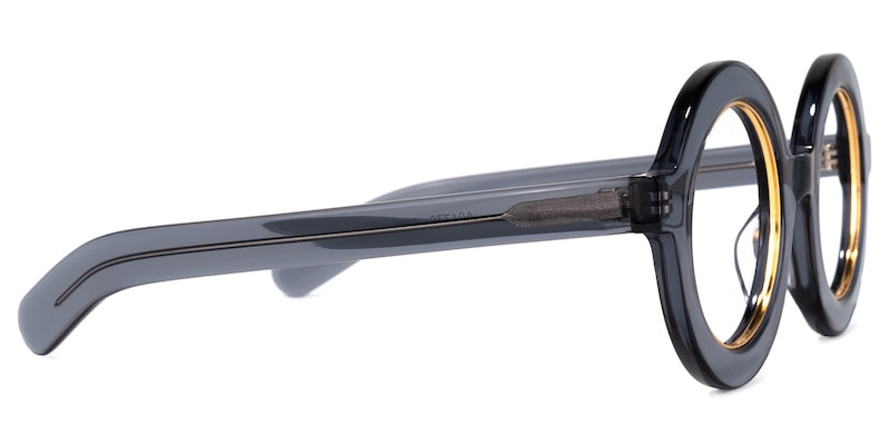 Calhoun Round Gray Glasses | Zeelool Glasses2