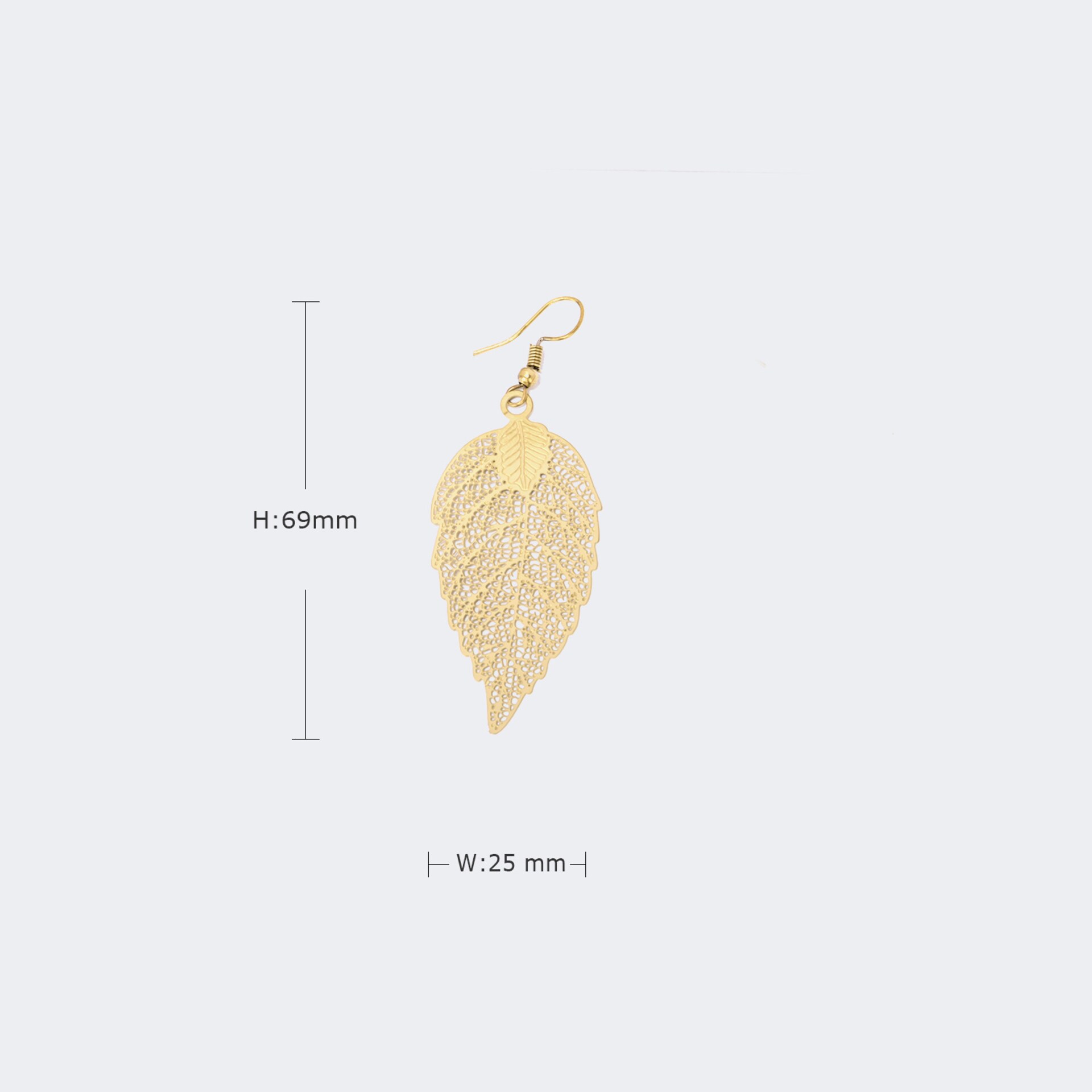 Stylish Leaf Shape Gold Earrings | Zeelool Glasses3