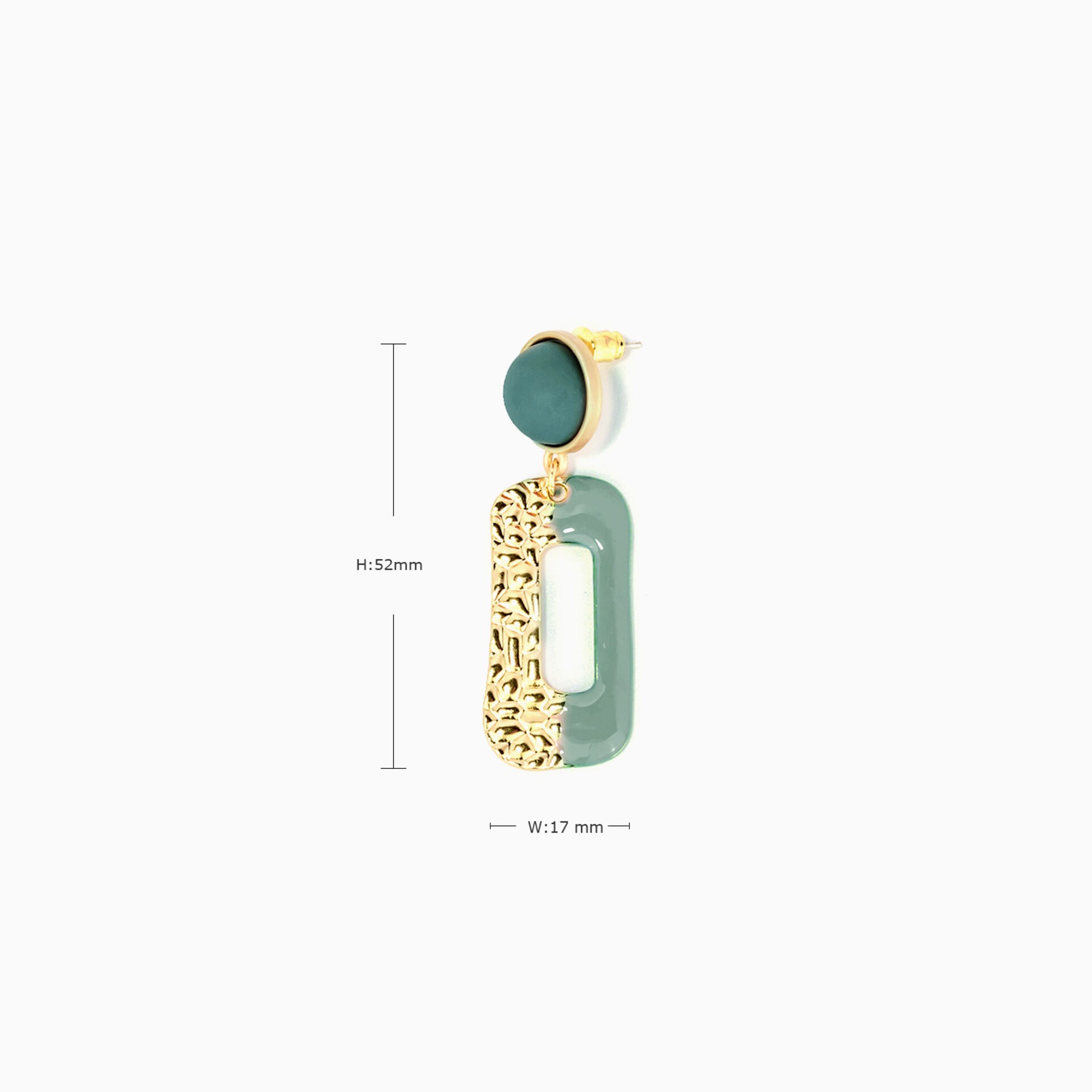 Stylish Rectangle Blue-Gold Earrings | Zeelool Glasses3