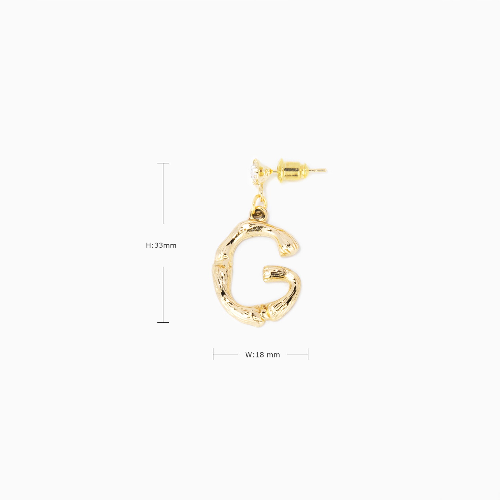 Stylish Letter G Shape Gold Earrings | Zeelool Glasses3