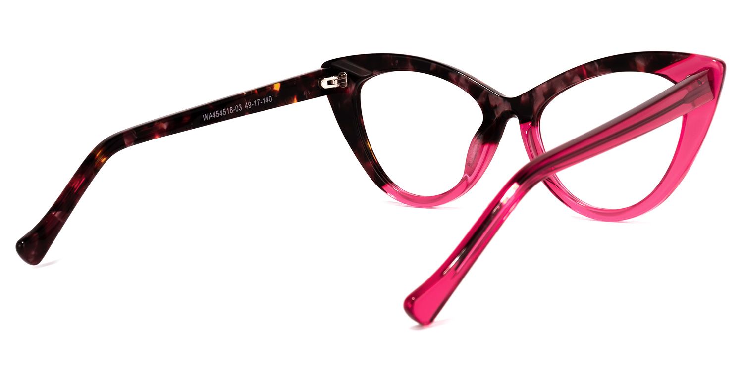 Maxine Cateye Red Glasses | Zeelool Glasses3