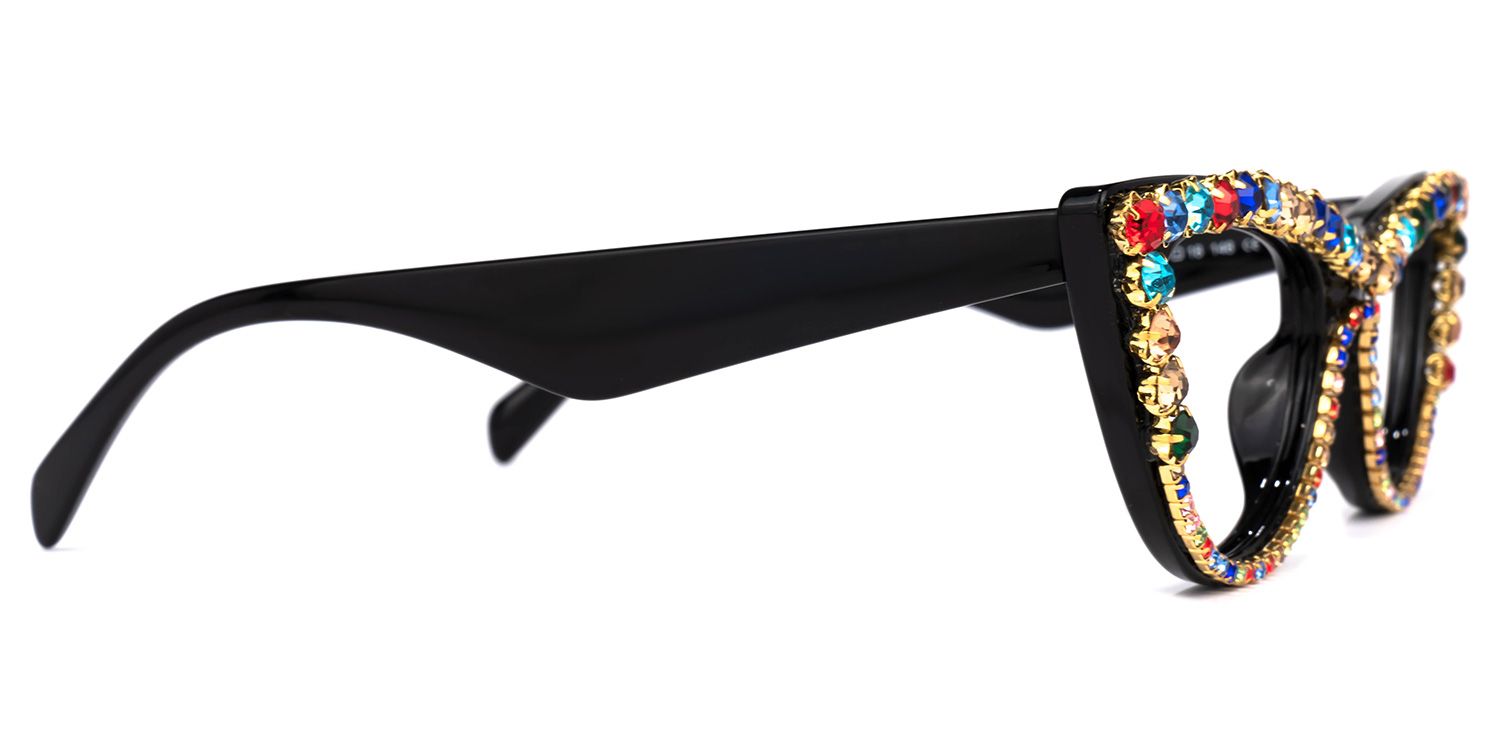 Lawal Cateye Black Glasses | Zeelool Glasses3