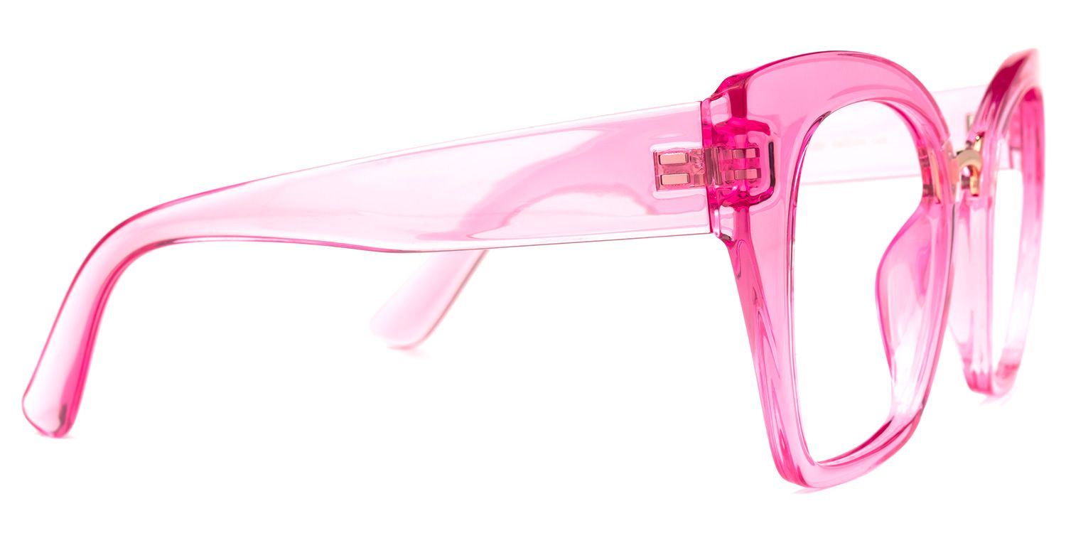 Denis Cat Eye Pink Glasses | Zeelool Glasses3