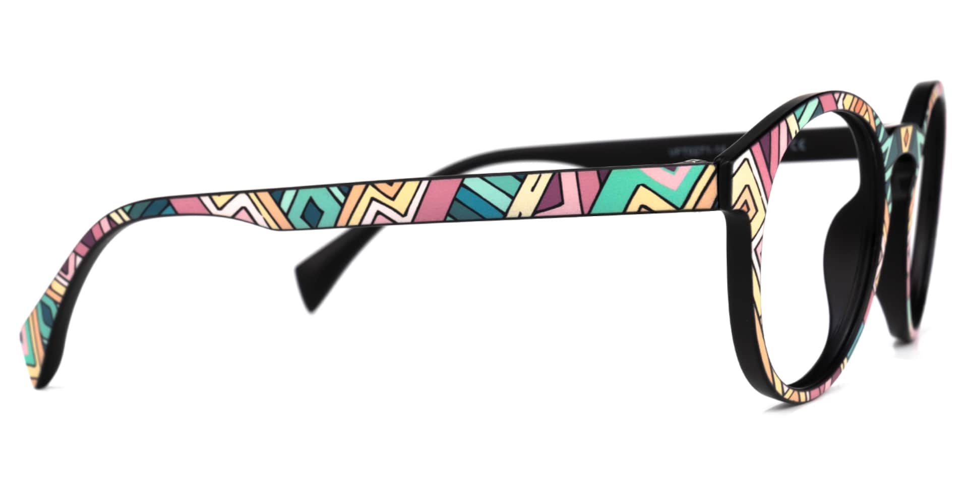 Street-Artist Round Pink-Floral Glasses | Zeelool Glasses2