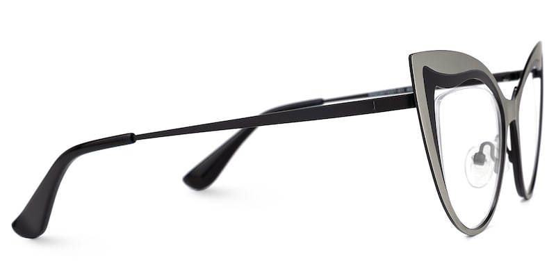 Jalisa Cateye Silver Glasses | Zeelool Glasses2