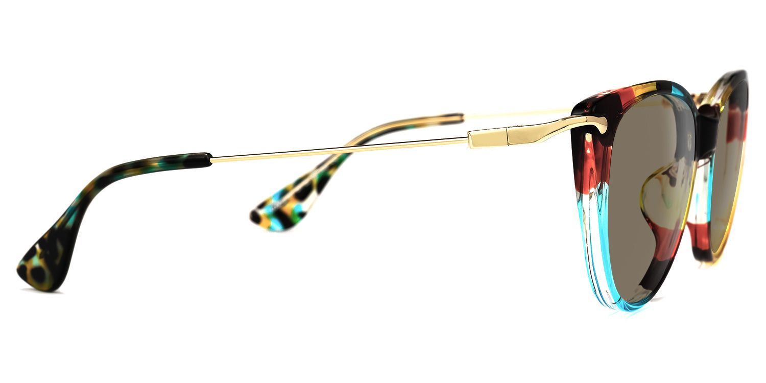 Clement Cat Eye Floral Sunglasses | Zeelool Glasses2