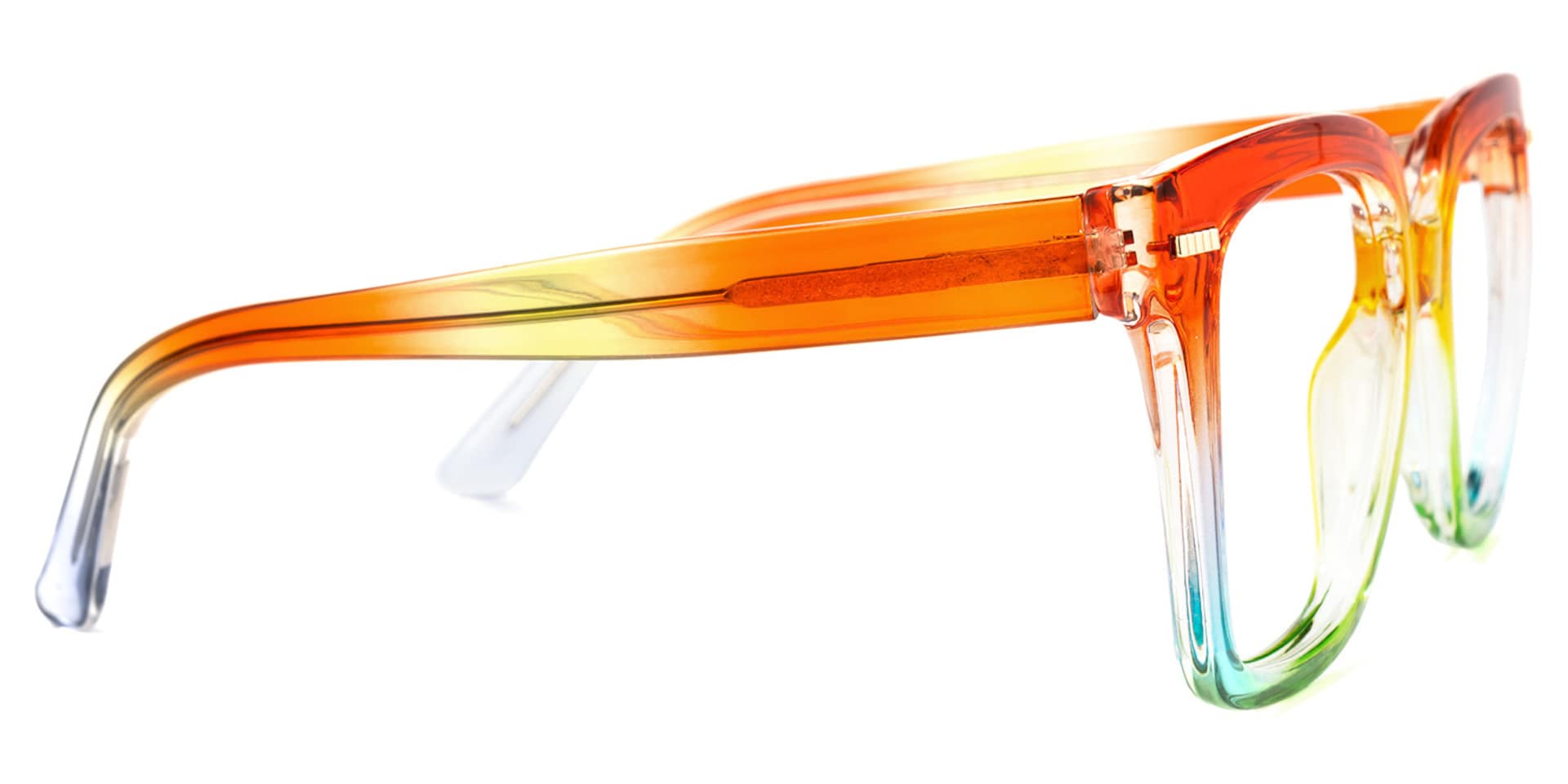 Luna Square Orange Glasses | Zeelool Glasses2