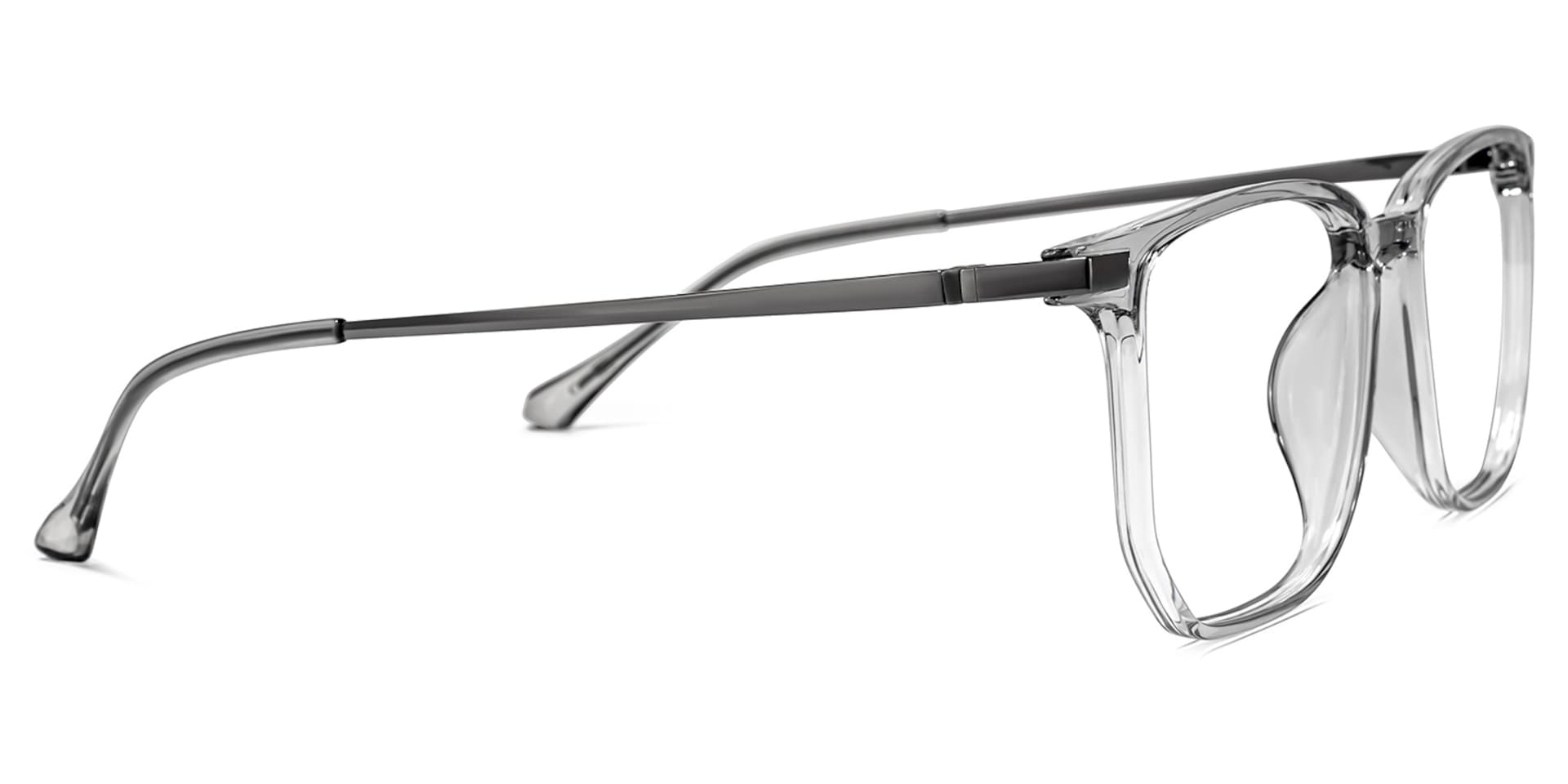 Fezell Square Gray Glasses | Zeelool Glasses2