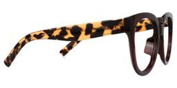 Harrell Square Dark-Red Glasses2