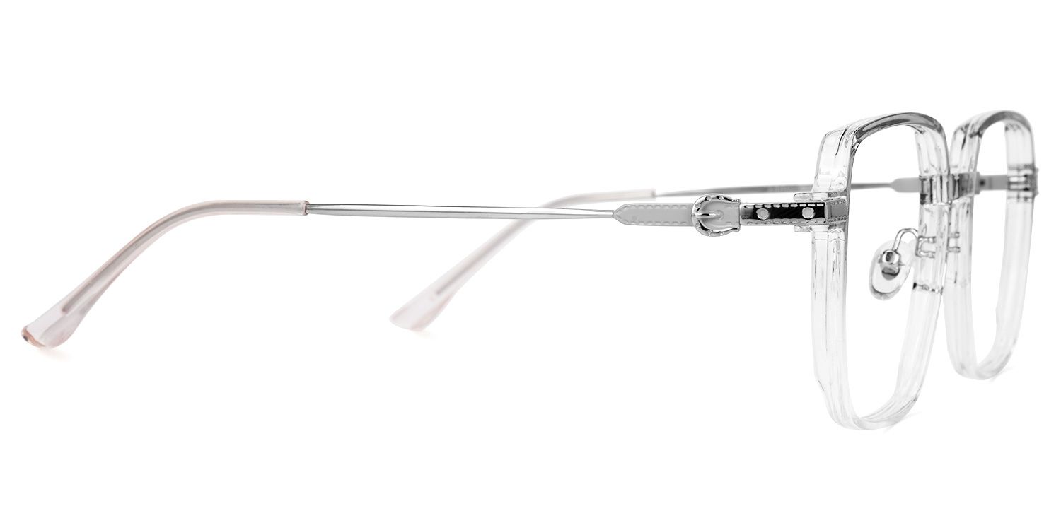 Djibril Square Gray Glasses | Zeelool Glasses2