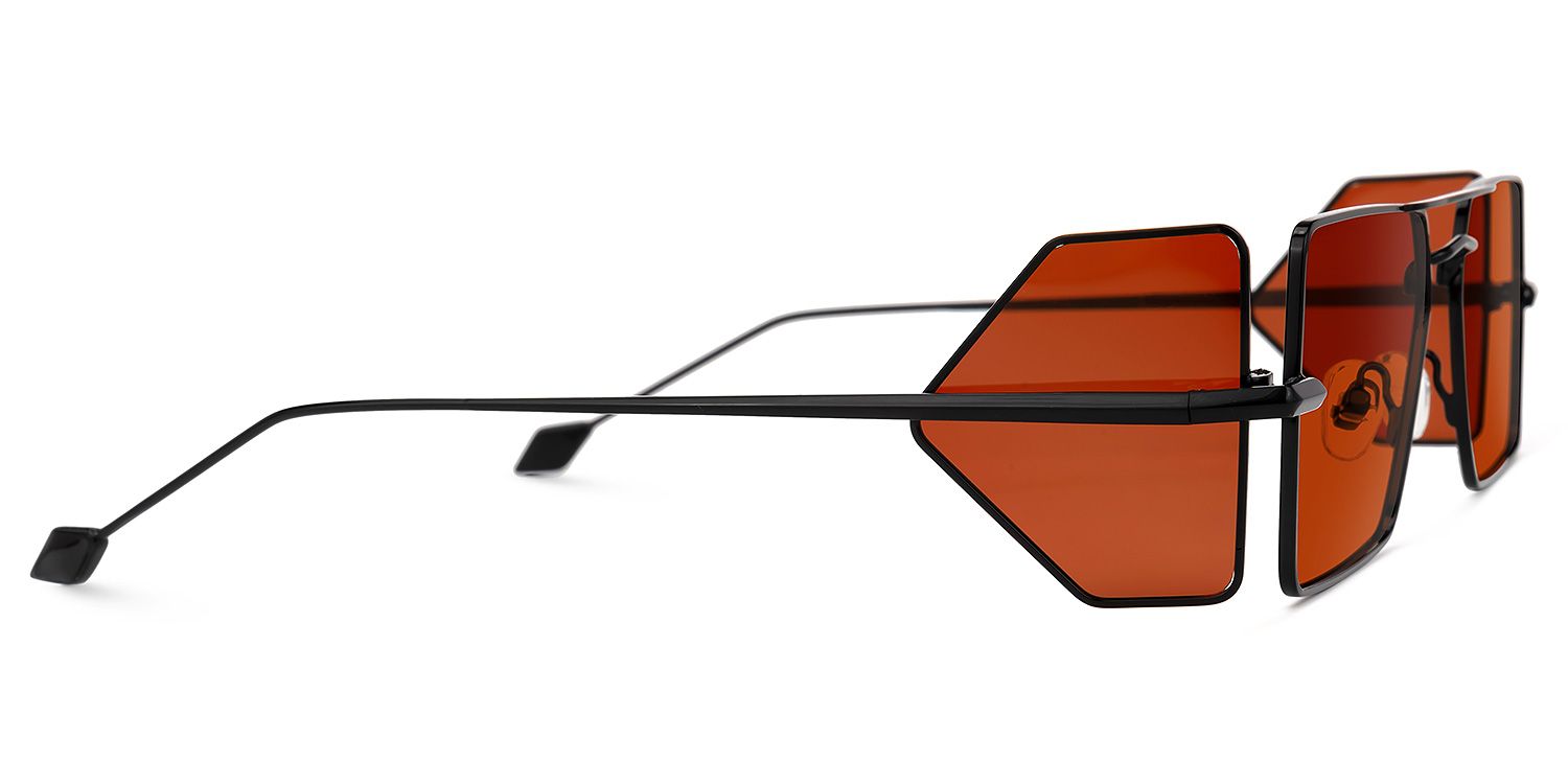 Romba Rectangle Red Sunglasses | Zeelool Glasses2