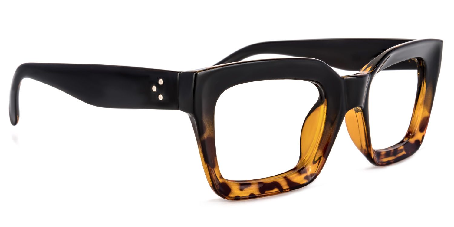 Nevaeh Square Yellow-Tortoise Glasses | Zeelool Glasses2
