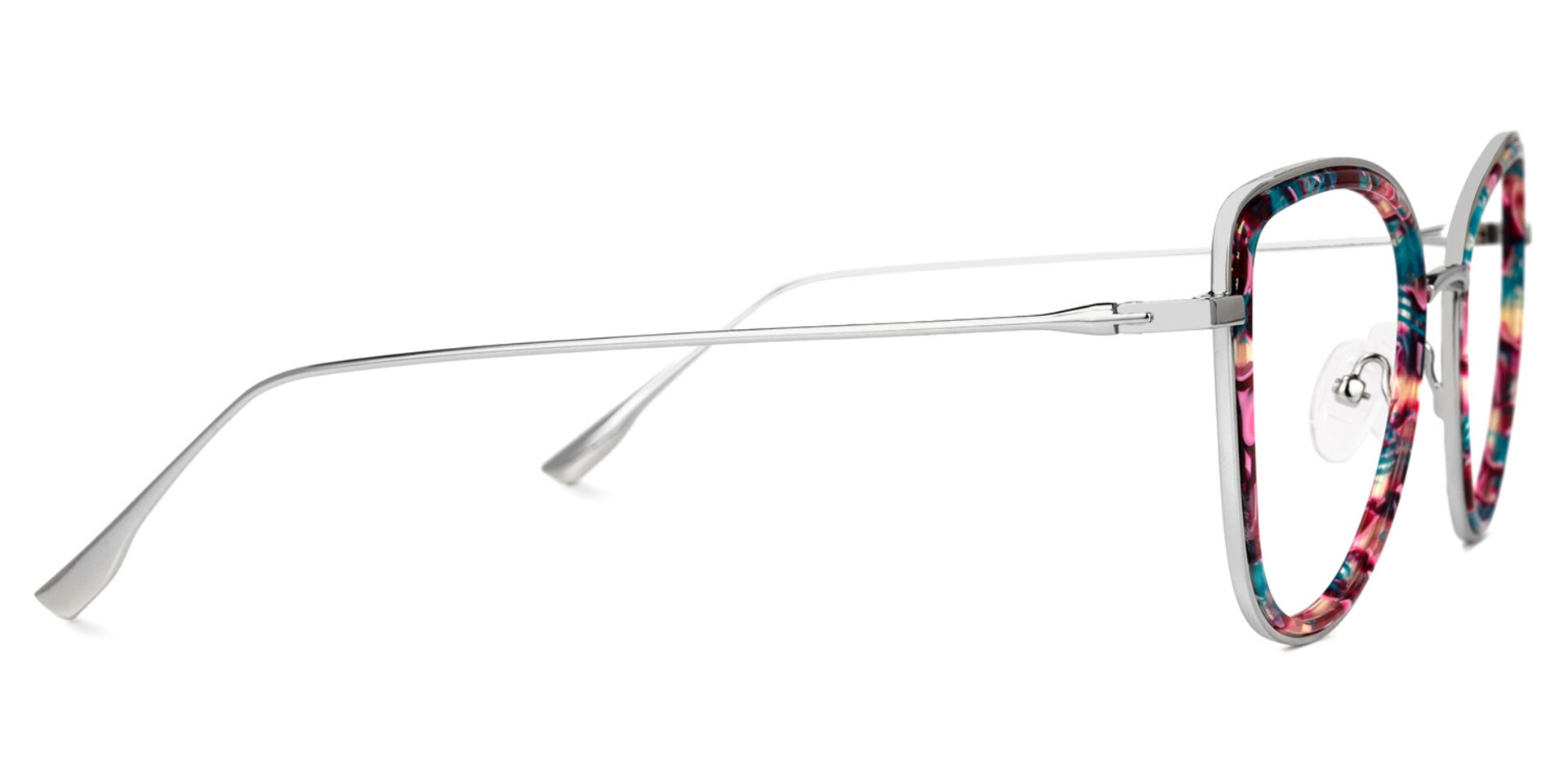 Sahro Round Blue-Floral Glasses | Zeelool Glasses2