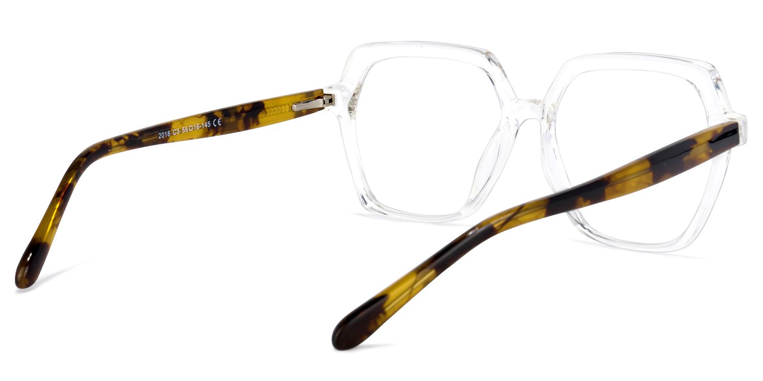 Norah Geometric Clear Glasses | Zeelool Glasses4