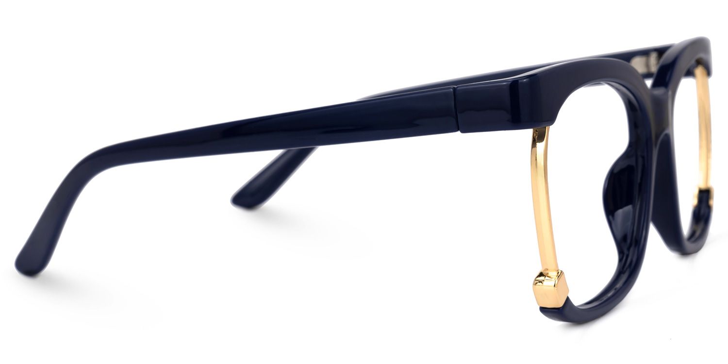Obando Square Dark-Blue Glasses | Zeelool Glasses2
