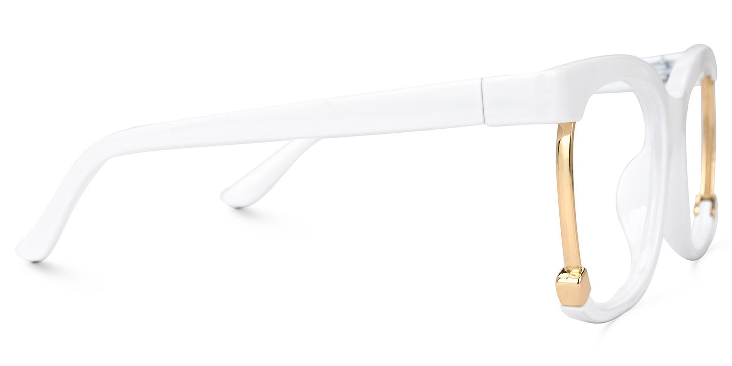 Obando Square White Glasses | Zeelool Glasses2