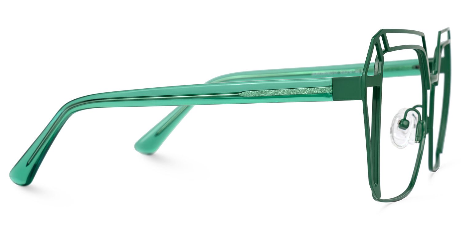 Murray Geometric Green Glasses | Zeelool Glasses2