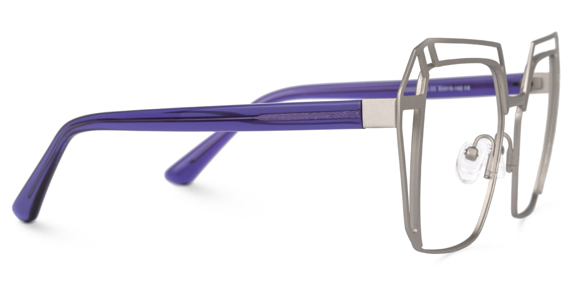 Murray Geometric Silver Glasses | Zeelool Glasses2