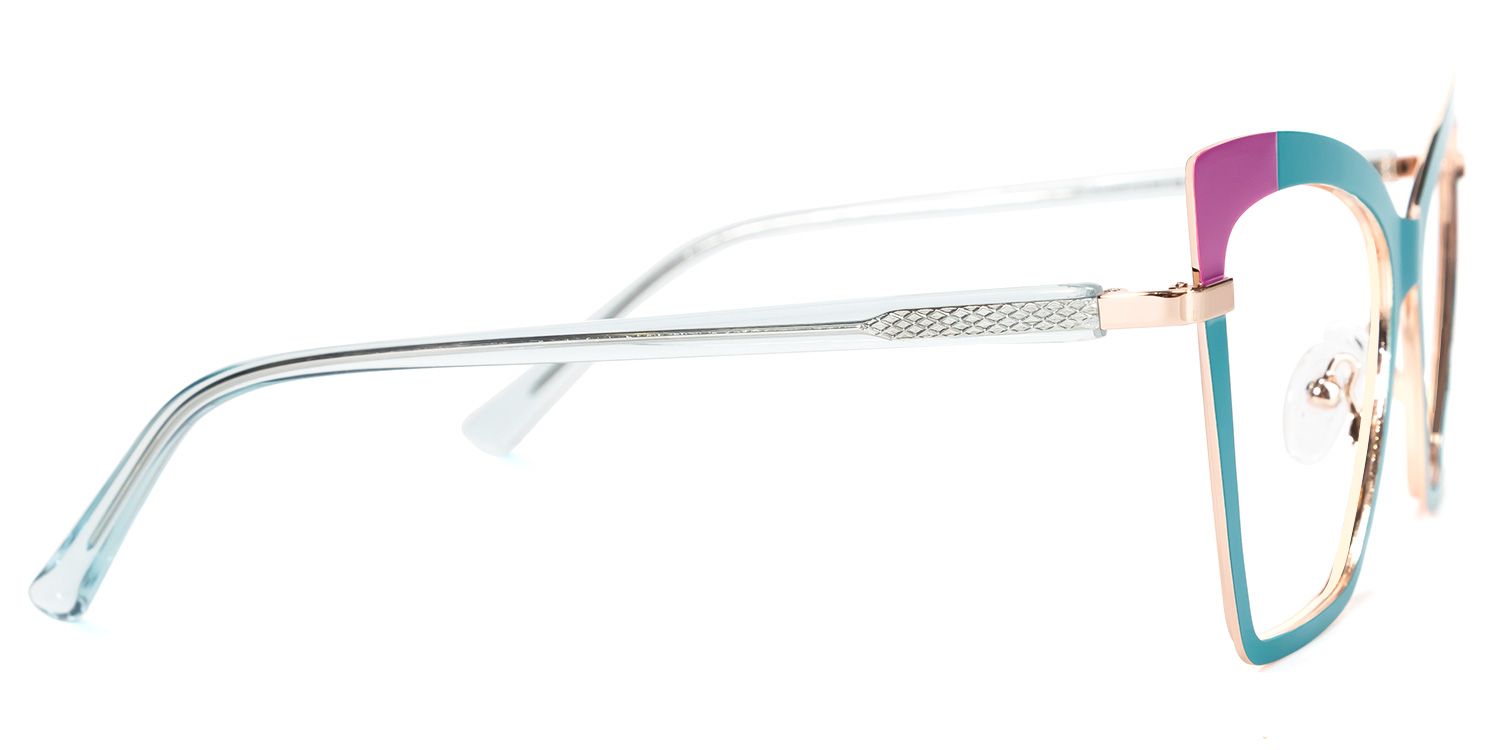 Poulson Cateye Teal Glasses | Zeelool Glasses