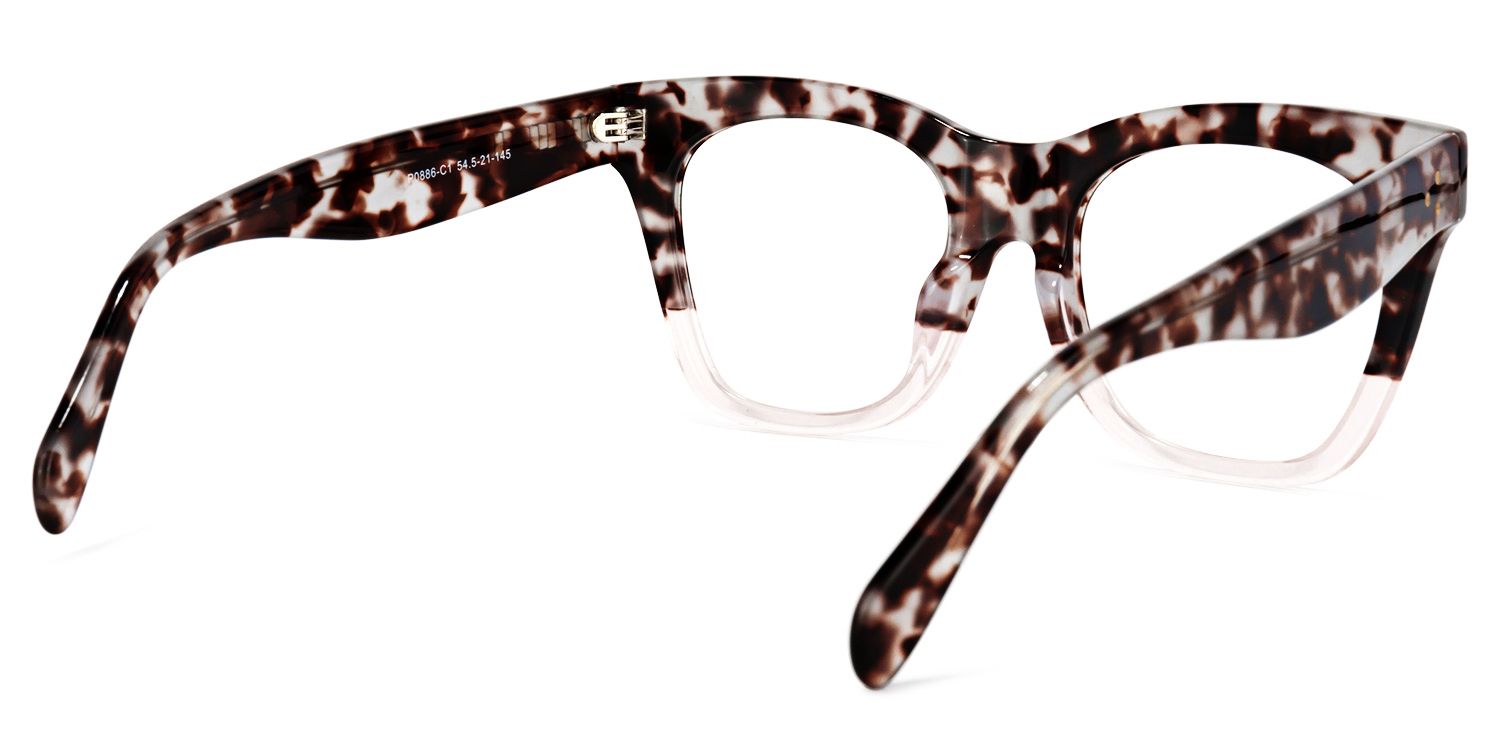 Rectangle Tandy Light Tortoise Frame Glasses | Zeelool4