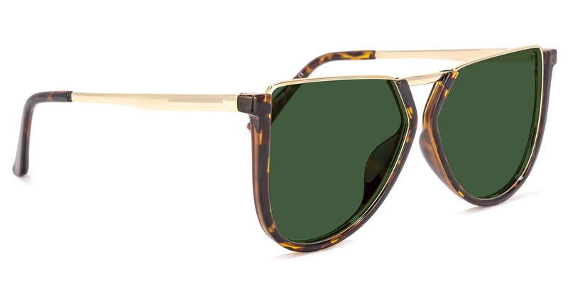 Noor Geometric Tortoise Sunglasses | Zeelool Glasses2
