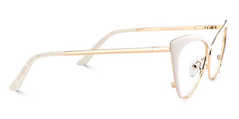 Cateye White Glasses | Zeelool Eyeglasses4