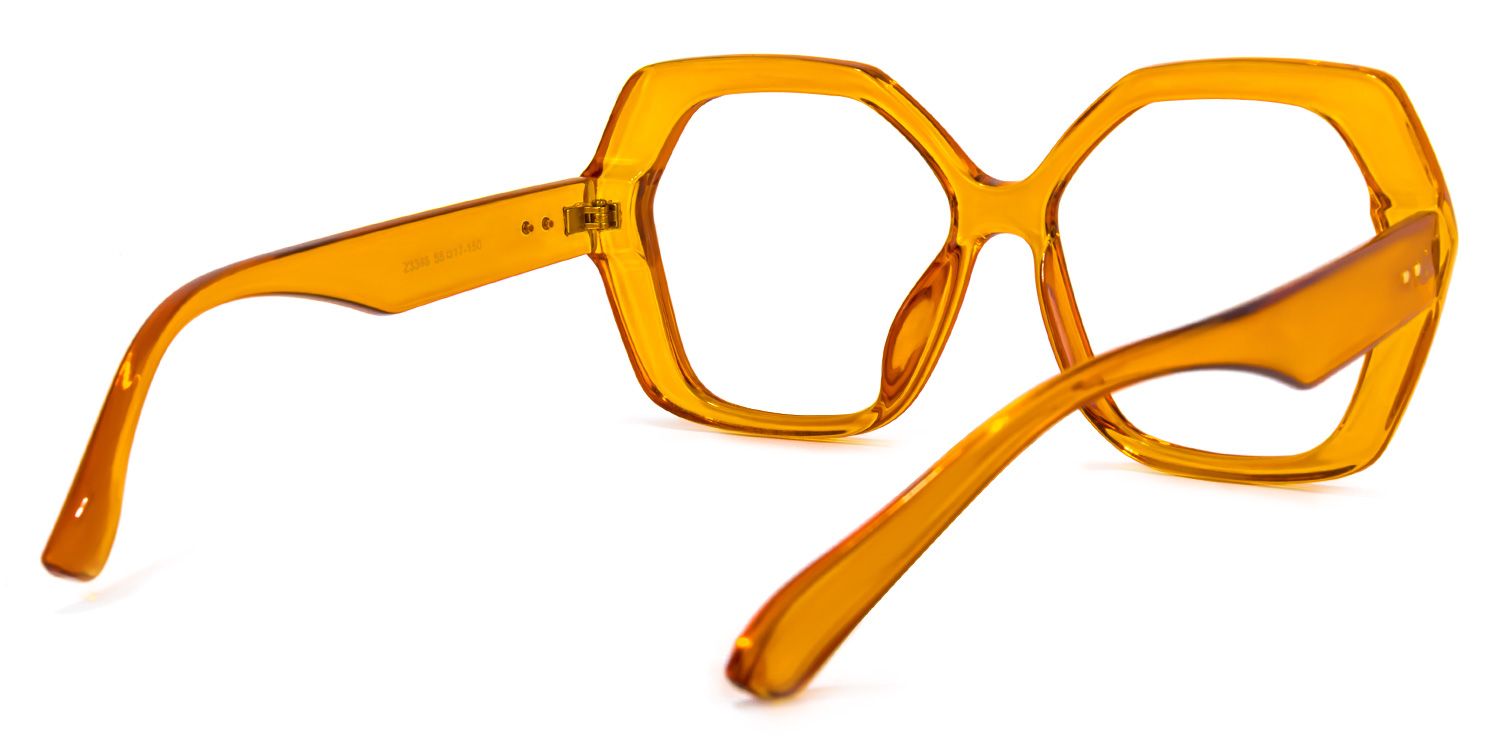 Piper Geometric Earthy-Yellow Glasses | Zeelool Glasses4