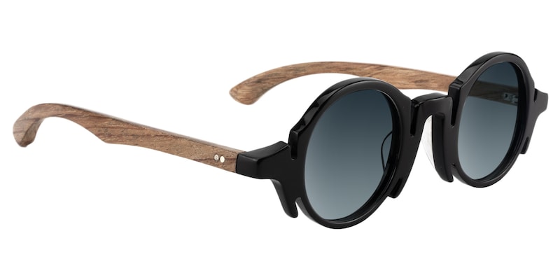 Charlie Round Black Sunglasses | Zeelool Glasses2