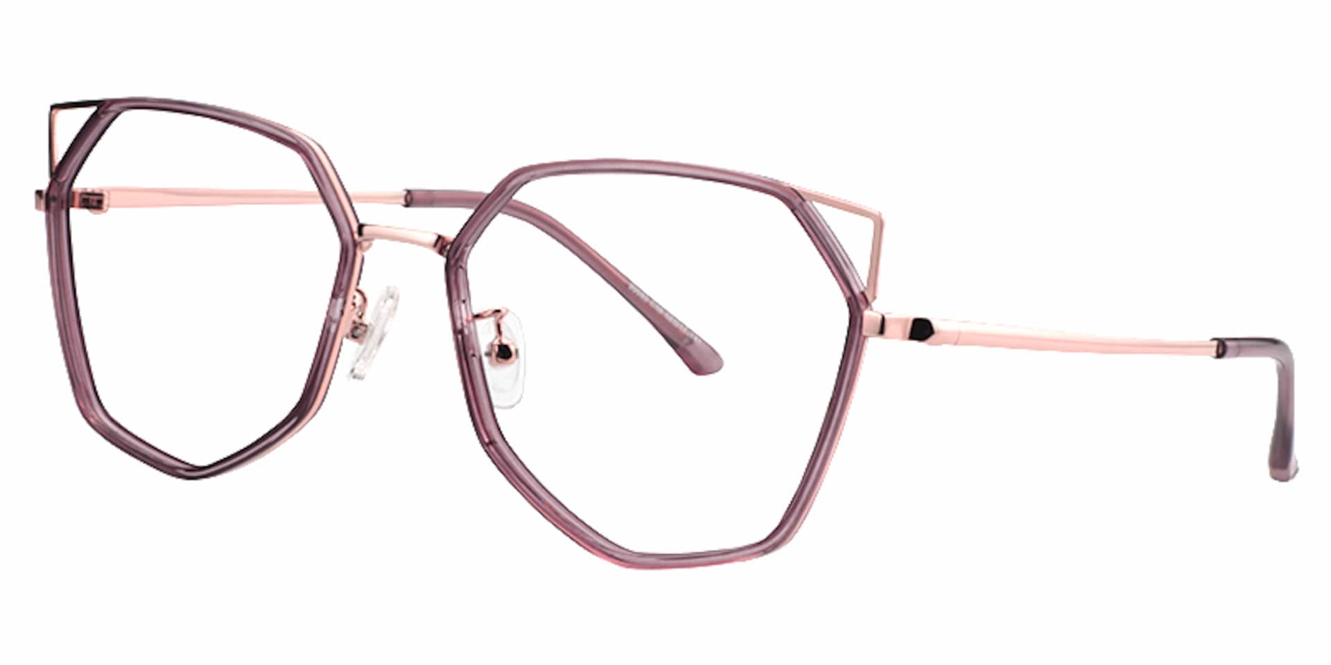 Aviva Geometric Light Purple Glasses | ZEELOOL Canada2