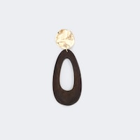 Vintage Asymmetric Water-Drop Shape Nut-Brown Earrings2