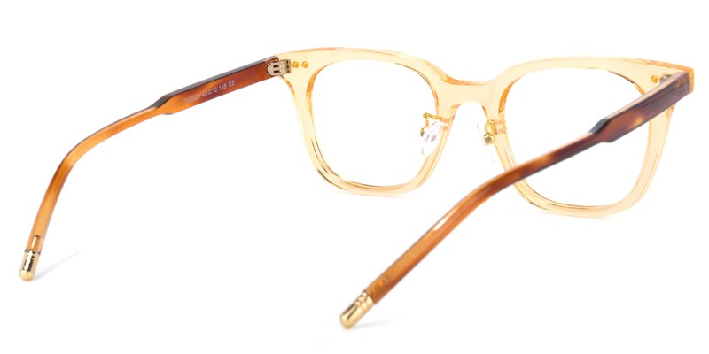 Quinlan Square Earthy-Yellow Glasses | Zeelool Glasses4