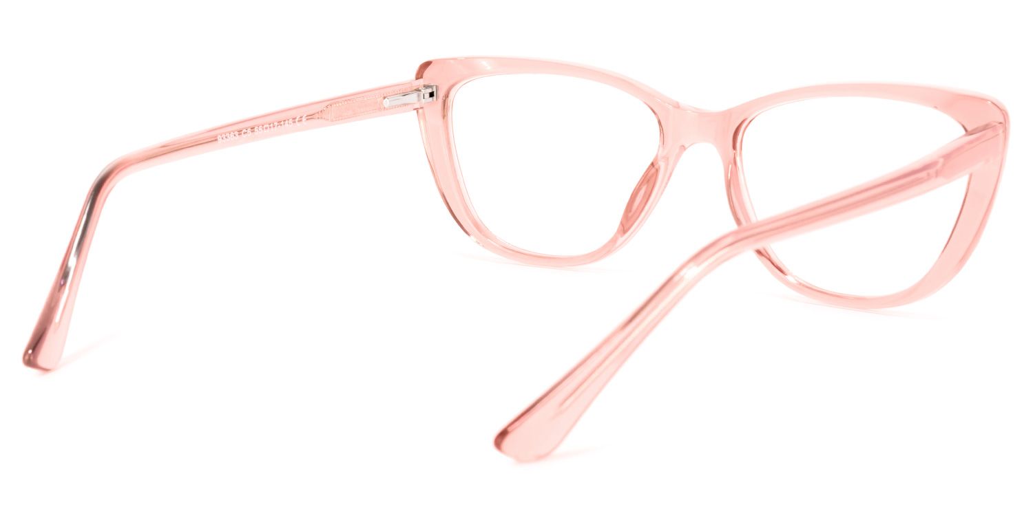 Qamar Cateye Pink Glasses | Zeelool Glasses4